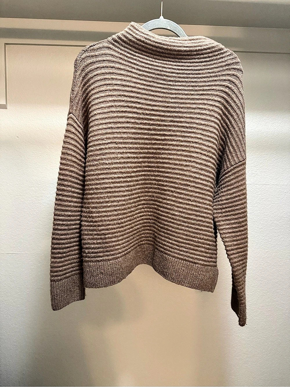 Madewell Northfield Mockneck Sweater Brown Medium